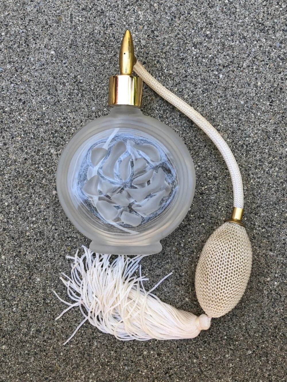 Vintage SILVESTRI Cologne Perfume Atomizer Glass Bottle Container Frosted